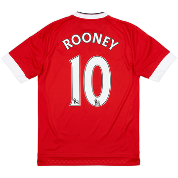 2015-16 Manchester United Home Shirt Rooney #10 - 9/10 - (XL.Boys)