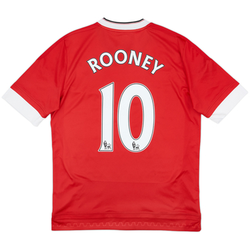 2015-16 Manchester United Home Shirt Rooney #10 - 8/10 - (XL.Boys)