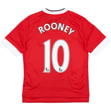 2015-16 Manchester United Home Shirt Rooney #10 - 10/10 - (L.Boys)