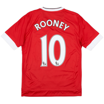 2015-16 Manchester United Home Shirt Rooney #10 - 8/10 - (L.Boys)