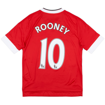2015-16 Manchester United Home Shirt Rooney #10 - 10/10 - (L.Boys)