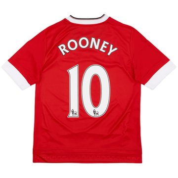 2015-16 Manchester United Home Shirt Rooney #10 - 9/10 - (L.Boys)