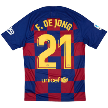 2019-20 Barcelona Home Shirt F.De Jong #21 - 9/10 - (S)