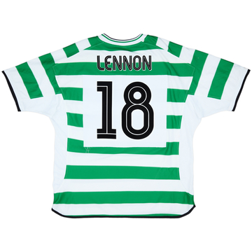 2001-03 Celtic Home Shirt Lennon #18 - 8/10 - (XL)