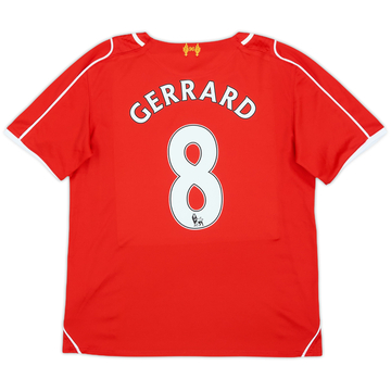 2014-15 Liverpool Home Shirt Gerrard #8 - 9/10 - (S.Boys)