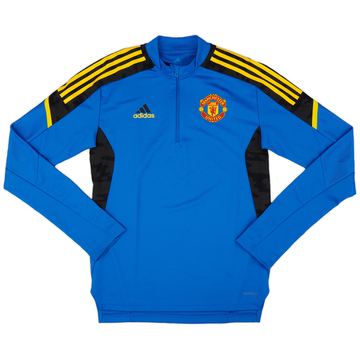 2021-22 Manchester United adidas 1/4 Zip Track Top - 9/10 - (S)