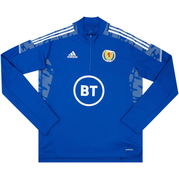 2021-22 Scotland Player Issue 1/4 Zip Training Top (Excellent)