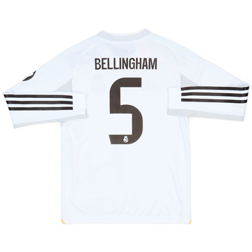 2025-26 Real Madrid Home L/S Shirt Bellingham #5 (KIDS)
