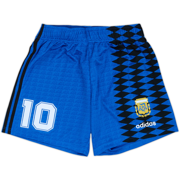 1994 Argentina adidas Reissue Away Shorts #10 (Maradona) 