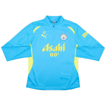 2024-25 Manchester City Player Issue 1/4 Zip Training Top #47 (Foden) - 9/10 - (S)