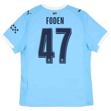2025-26 Manchester City Authentic Home Shirt Foden #47