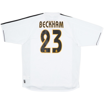 2003-04 Real Madrid Home Shirt Beckham #23 - 7/10 - (M)