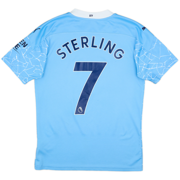 2020-21 Manchester City Home Shirt Sterling #7 - 6/10 - (S)