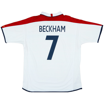 2003-05 England Home Shirt Beckham #7 - 6/10 - (XL)
