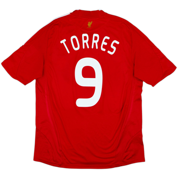 2008-10 Liverpool Home Shirt Torres #9 - 7/10 - (L)