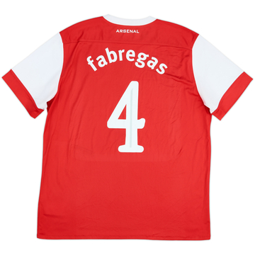2010-11 Arsenal Home Shirt Fabregas #4 - 5/10 - (XL)