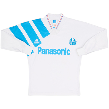 1991-92 Olympique Marseille Home L/S Shirt - 6/10 - (S)