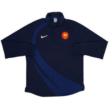 2007-08 France Rugby Nike Polo L/S Shirt - 9/10 - (L)