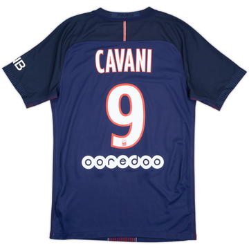 2016-17 Paris Saint-Germain Authentic Home Shirt Cavani #9 - 10/10 - (S)