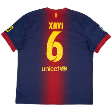 2012-13 Barcelona Home Shirt Xavi #6 - 7/10 - (XL)