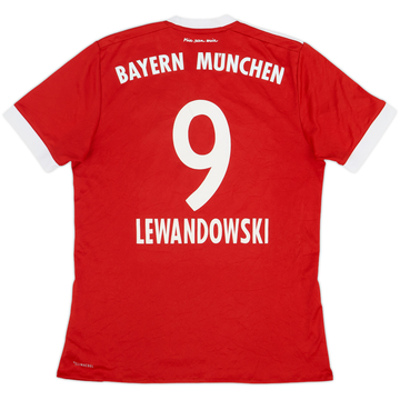 2017-18 Bayern Munich Home Shirt Lewandowski #9 - 6/10 - (S)