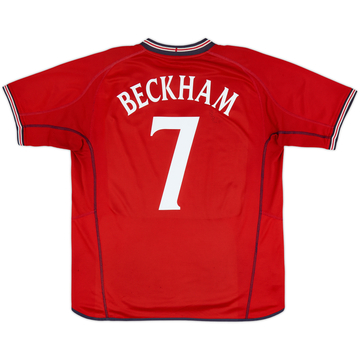 2002-04 England Away Shirt Beckham #7 - 4/10 - (XL)