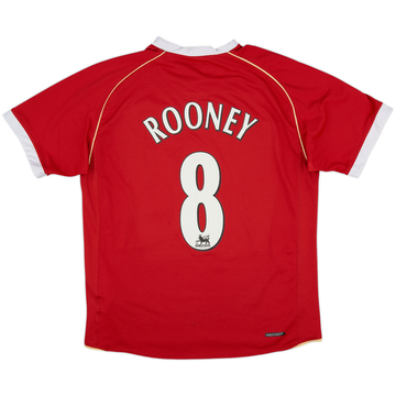2006-07 Manchester United Home Shirt Rooney #8 - 7/10 - (M)
