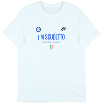 2020-21 Inter Milan Nike Scudetto 20/21 Graphic Tee - 7/10 - (L)