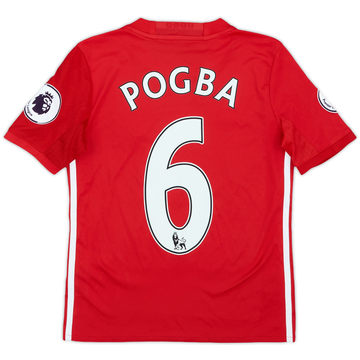 2016-17 Manchester United Home Shirt Pogba #6 - 9/10 - (S.Boys)