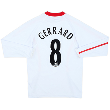 2005-06 Liverpool Away L/S Shirt Gerrard #8 - 9/10 - (XS)