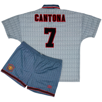1995-96 Manchester United Away Shirt & Shorts Cantona #7 - 9/10 - (XL)