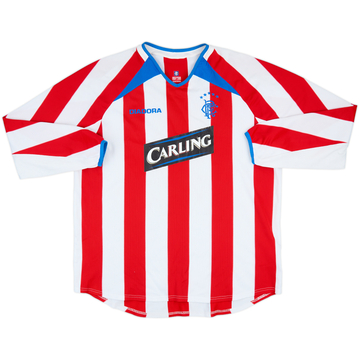 2003-04 Rangers Away L/S Shirt - 7/10 - (XL)