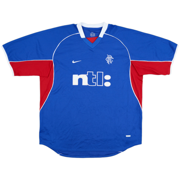 2001-02 Rangers Home Shirt - 7/10 - (XL)