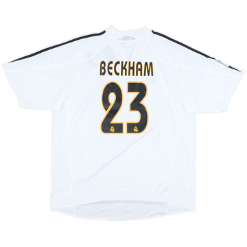 2004-05 Real Madrid Home Shirt Beckham #23 (XL)