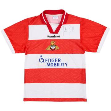 2002-03 Doncaster Rovers Signed Home Shirt - 6/10 - (S.Boys)