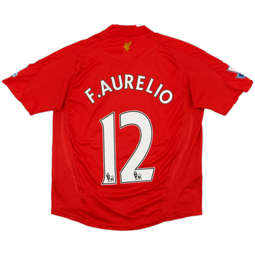 2008-10 Liverpool Home Shirt F. Aurelio #12 - 6/10 - (XL.Boys)