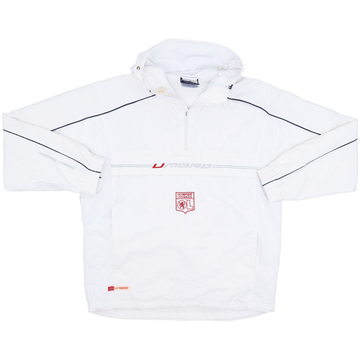 2002-03 Lyon Umbro 1/2 Zip Hooded Rain Jacket - 4/10 - (M)