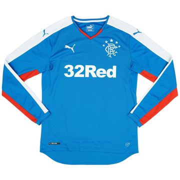 2015-16 Rangers Home L/S Shirt - 8/10 - (M)