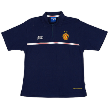 1998-99 Manchester United 'Limited Edition' Umbro Polo Shirt - 9/10 - (M)