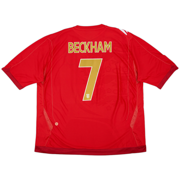 2006-08 England Away Shirt Beckham #7 - 8/10 - (3XL)