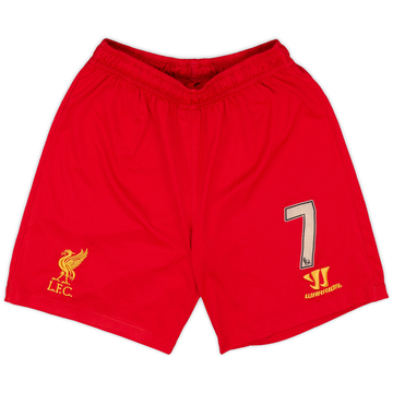 2012-13 Liverpool Player Issue Home Shorts #7 (Suarez) - 8/10 - (S)