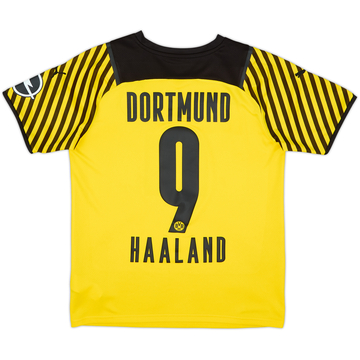2021-22 Borussia Dortmund Home Shirt Haaland #9 - 8/10 - (S)