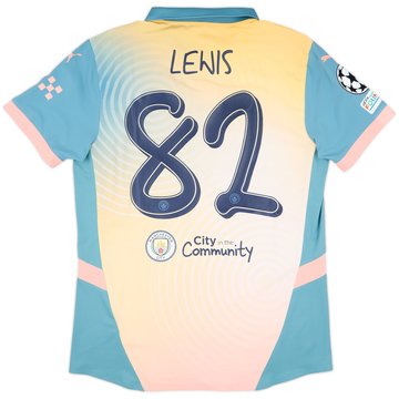 2024-25 Manchester City Match Issue Champions League Fourth Shirt Lewis #82