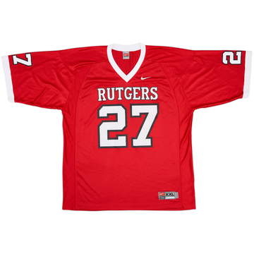 2006-07 Rutgers Scarlett Knights Rice #27 Nike Home Jersey - 9/10 - (XXL)