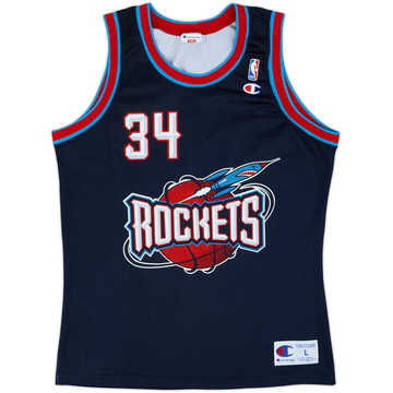 1995-01 Houston Rockets Olajuwon #34 Champion Alternate Jersey - 8/10 - (L)