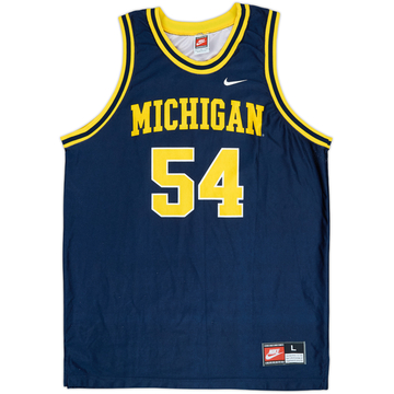 1996-98 Michigan Wolverines Traylor #54 Nike Away Jersey - 8/10 - (L)