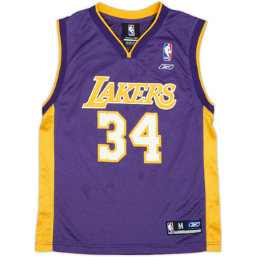 2002-04 LA Lakers O'Neal #34 Reebok Away Jersey - 9/10 - (M.Boys)