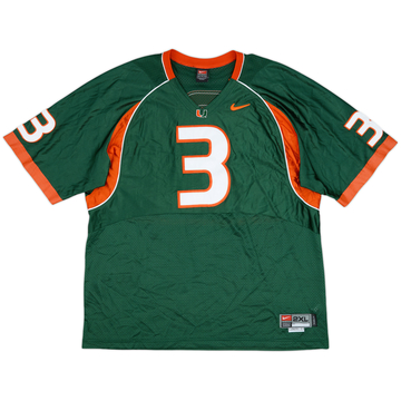 2004 Miami Hurricanes Gore #3 Nike Premier Home Jersey - 9/10 - (XXL)