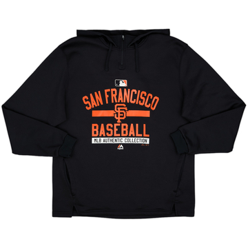 2015 San Francisco Giants Majestic 1/4 Zip Training Hoodie - 6/10 - (L)
