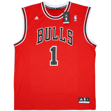 Camiseta adidas de visitante del Chicago Bulls Rose #1 2010-14 (XL)